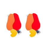 Caju Neon Orange Alligator Clips