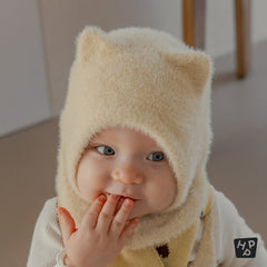 Mink Pluffle Knit Baby Balaclava