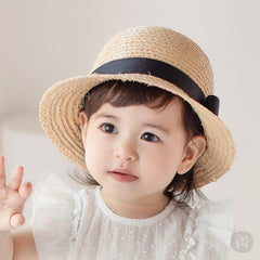 Sopia baby straw cloche hat