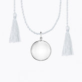 Pregnancy Necklace - "JOY" Silver Gold camel silk cord