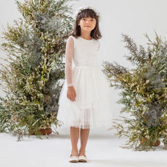Sally L/S Spot Tutu Dress