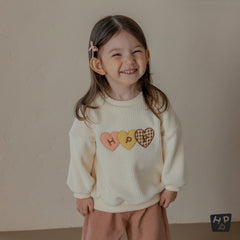 Cute Heart Print Kids' Sweater