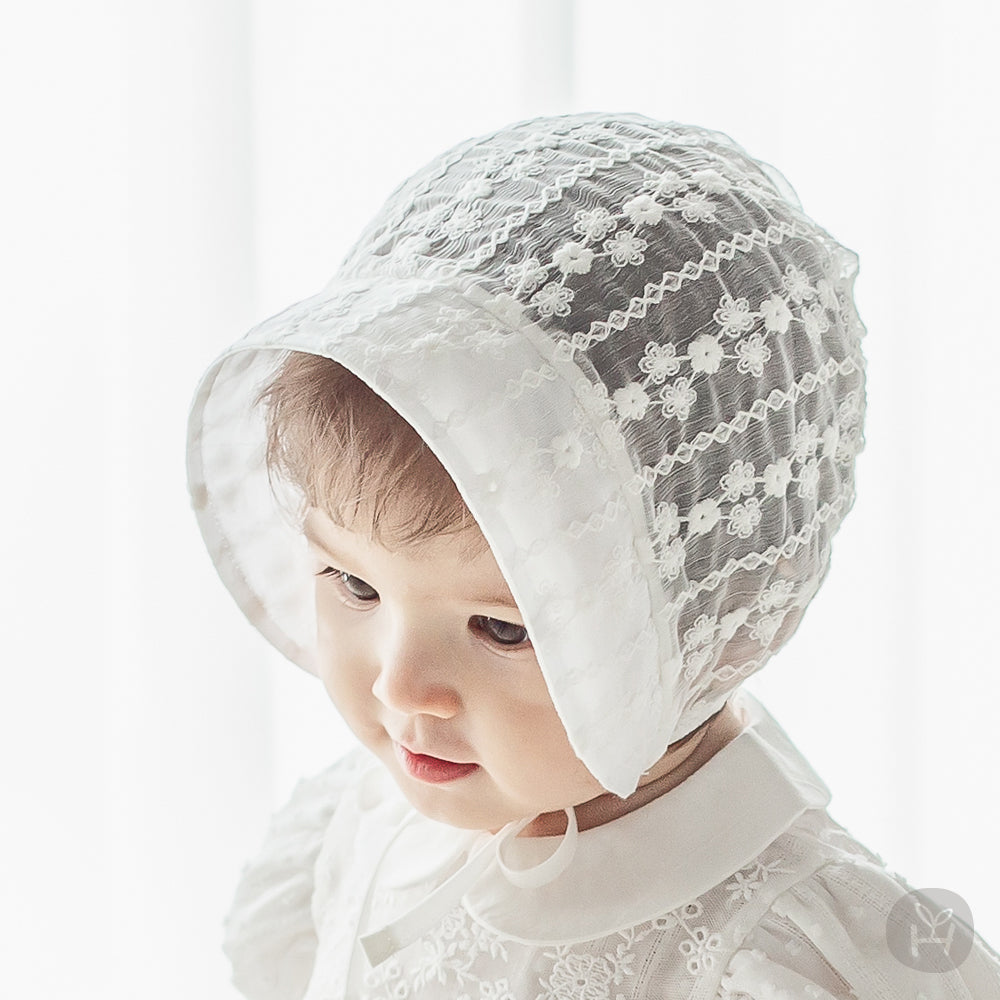 ESTELL Lace Baby Bonnet