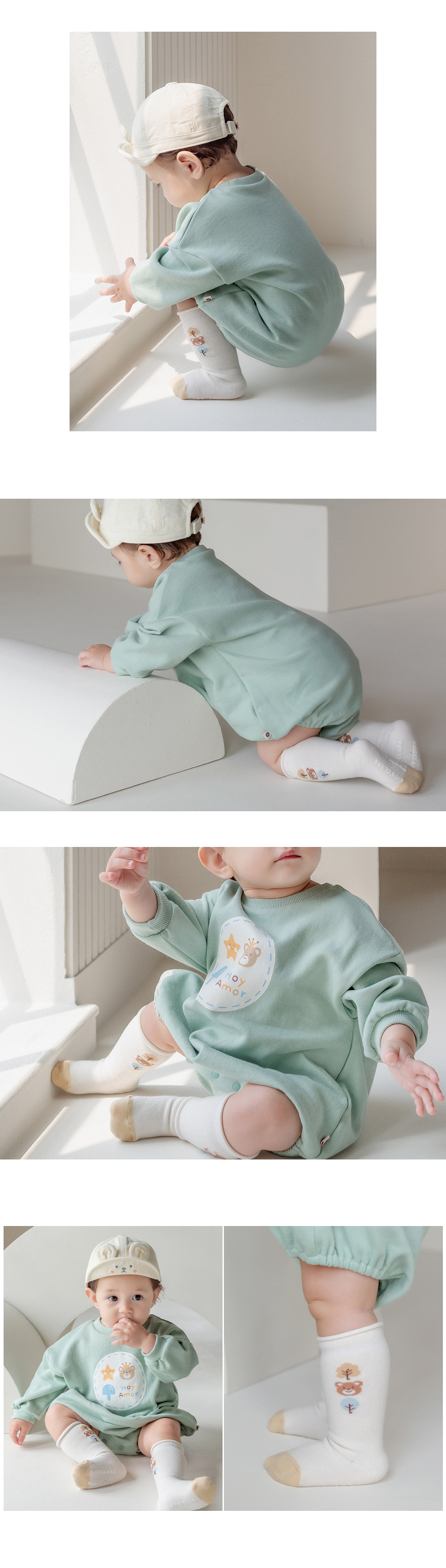Lesser rolling baby knee socks