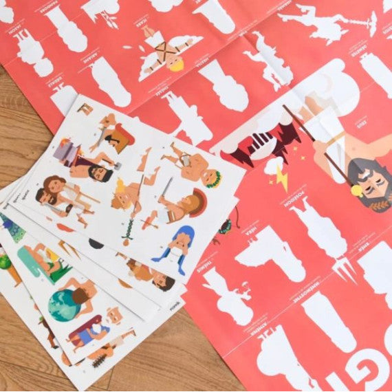Poppik - Stickers poster - MYTHOLOGY