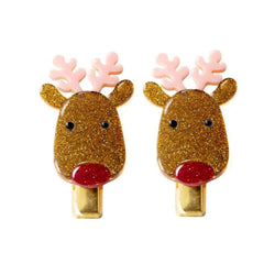 Colorful Llama Hair Clips Santa's reindeer