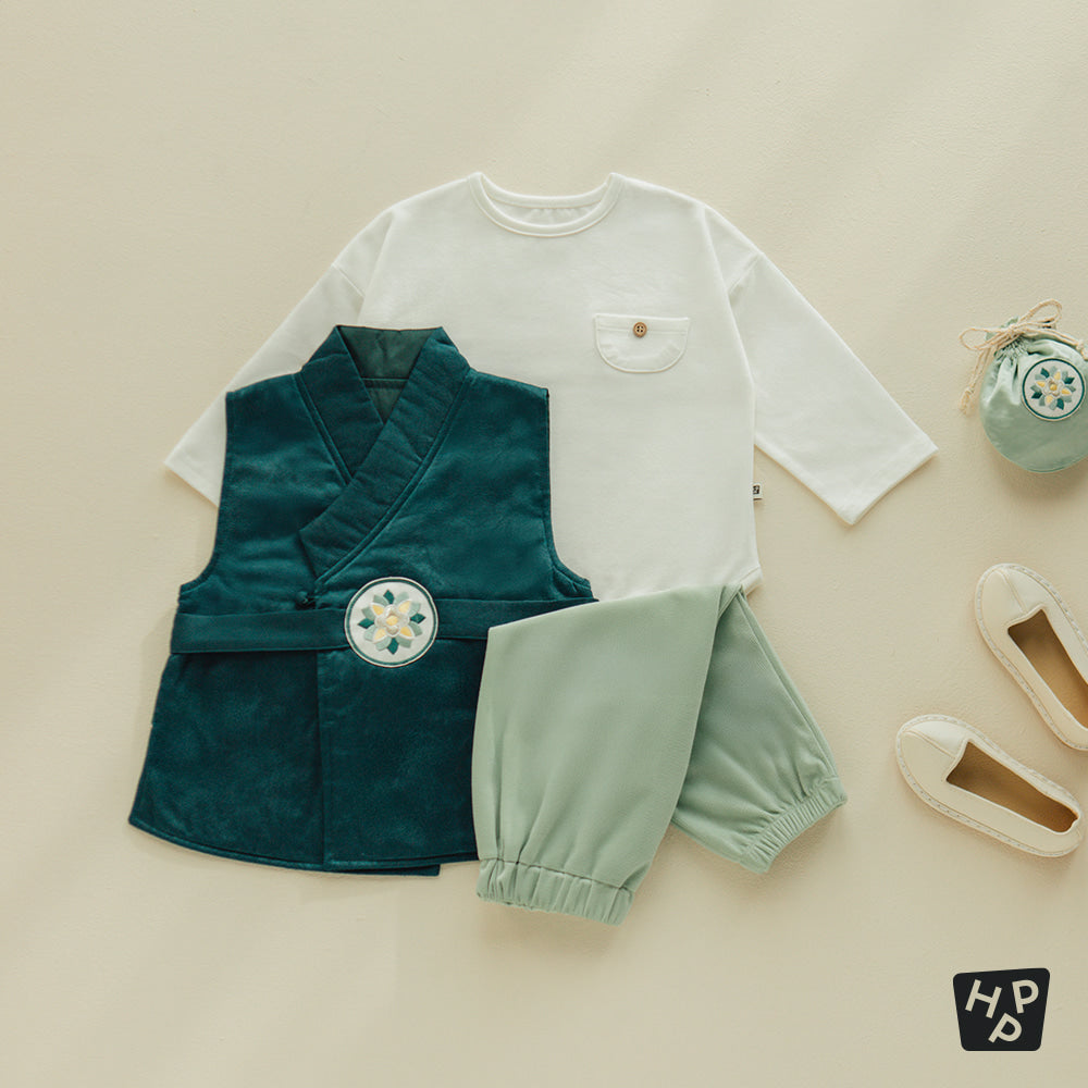 Onyunarae Hanbok Vest Top & Bottom Set (Boy)