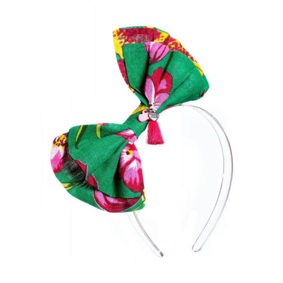 Printed Fabric Bow Headband