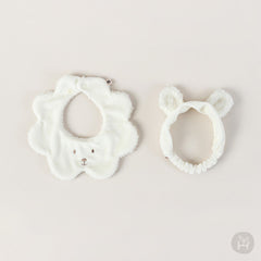 Hola bear baby bib + hairband set