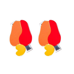 Caju Neon Orange Alligator Clips