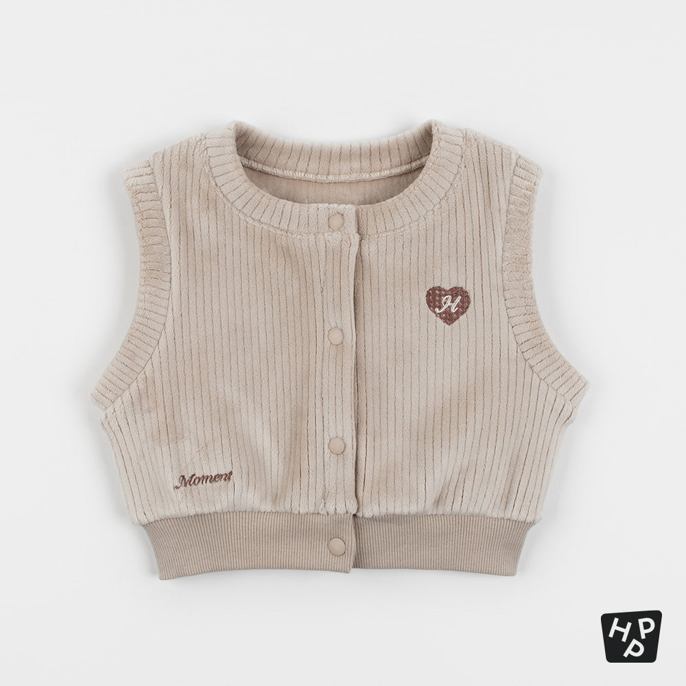 Bubbly double velour vest