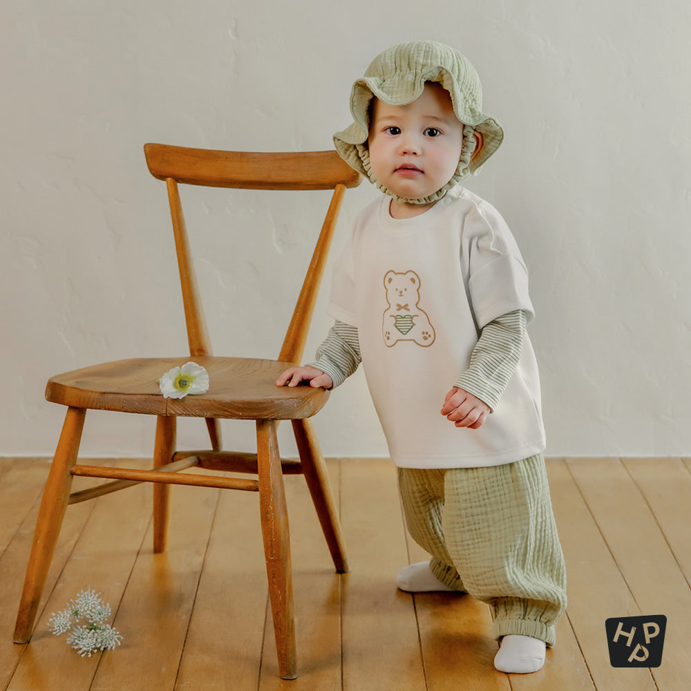 Happy Bebe Cotton Gauze Pants