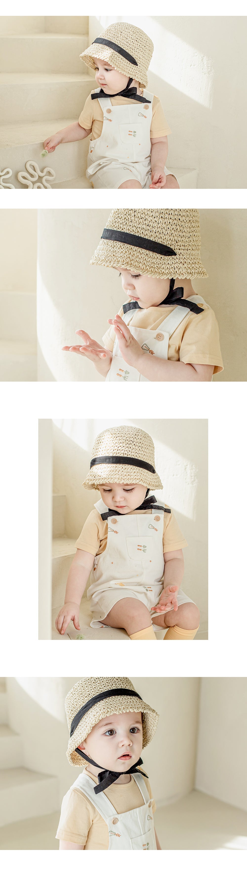Torry straw baby hat