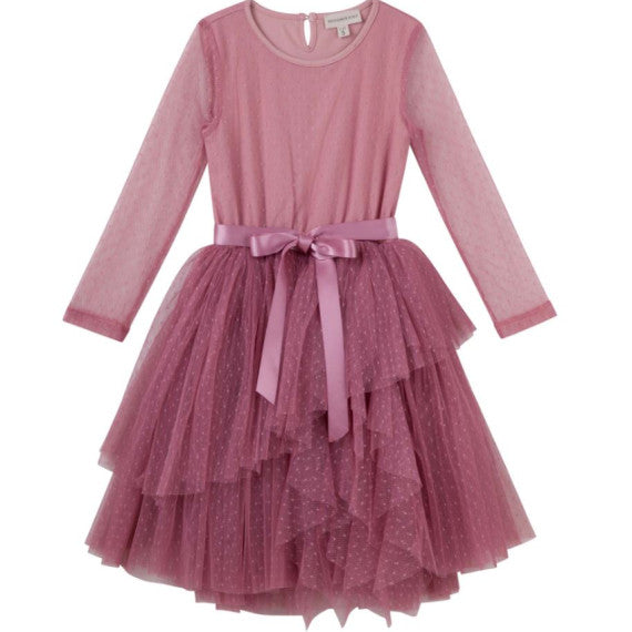 Sally L/S Spot Tutu Dress