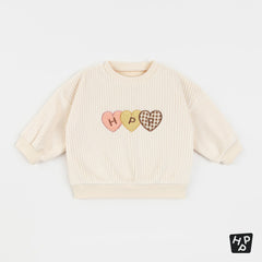 Cute Heart Print Kids' Sweater