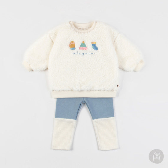 Acer fleece baby top and bottom clothes