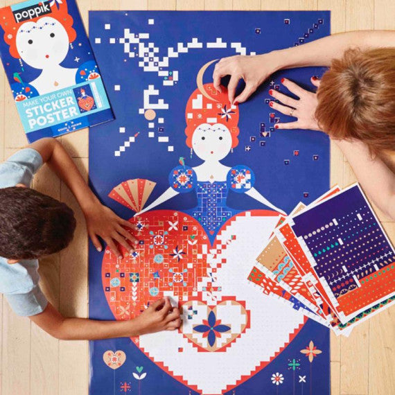 Queen of Heart - Huge Poster (1600 stickers) (6-12 YEARS OLD)