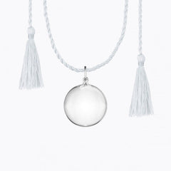 Pregnancy Necklace - "JOY" Silver Gold camel silk cord