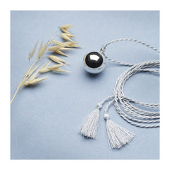 Pregnancy Necklace - "JOY" Silver Gold camel silk cord
