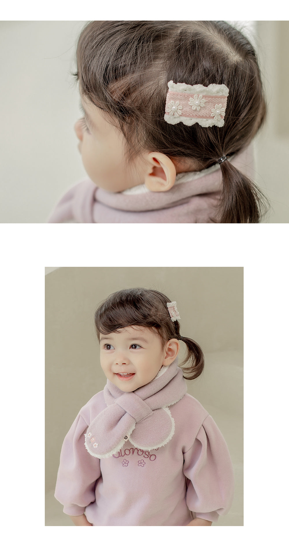 Aurore baby barrettes