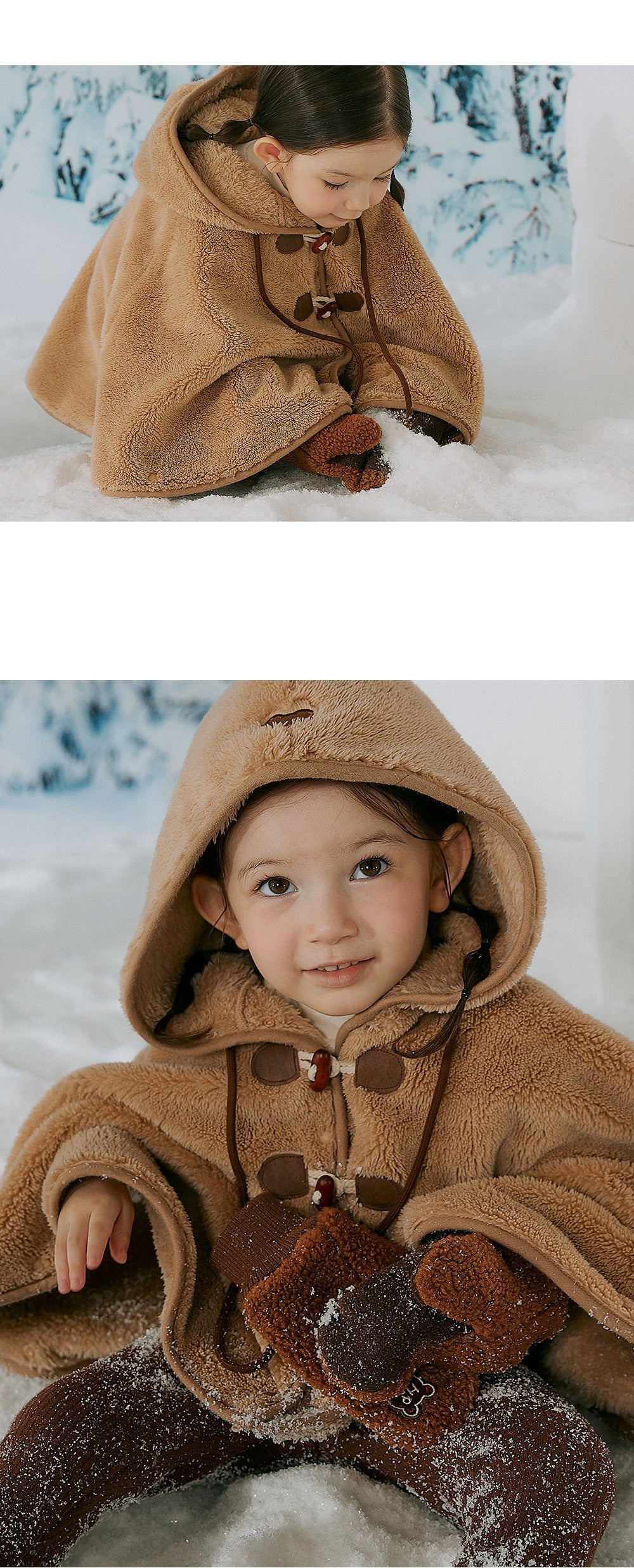 Boichi Teddy Fleece Mittens