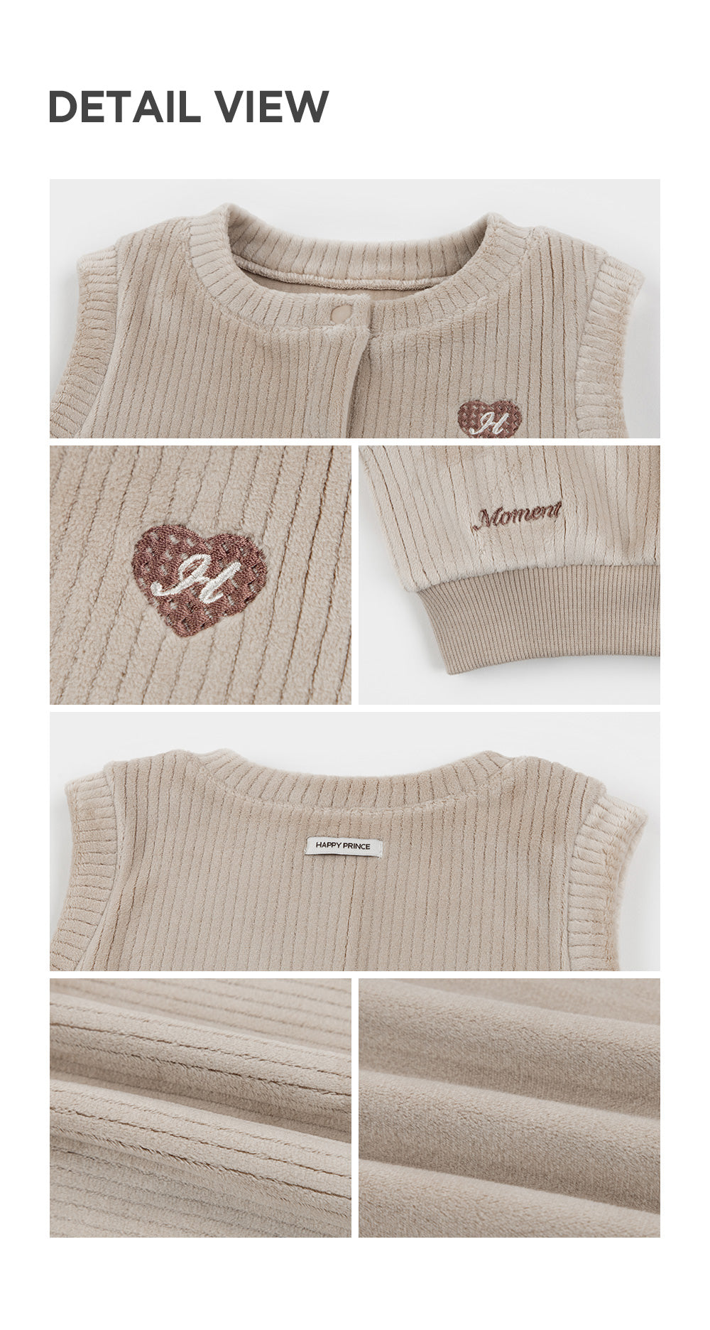 Bubbly double velour vest