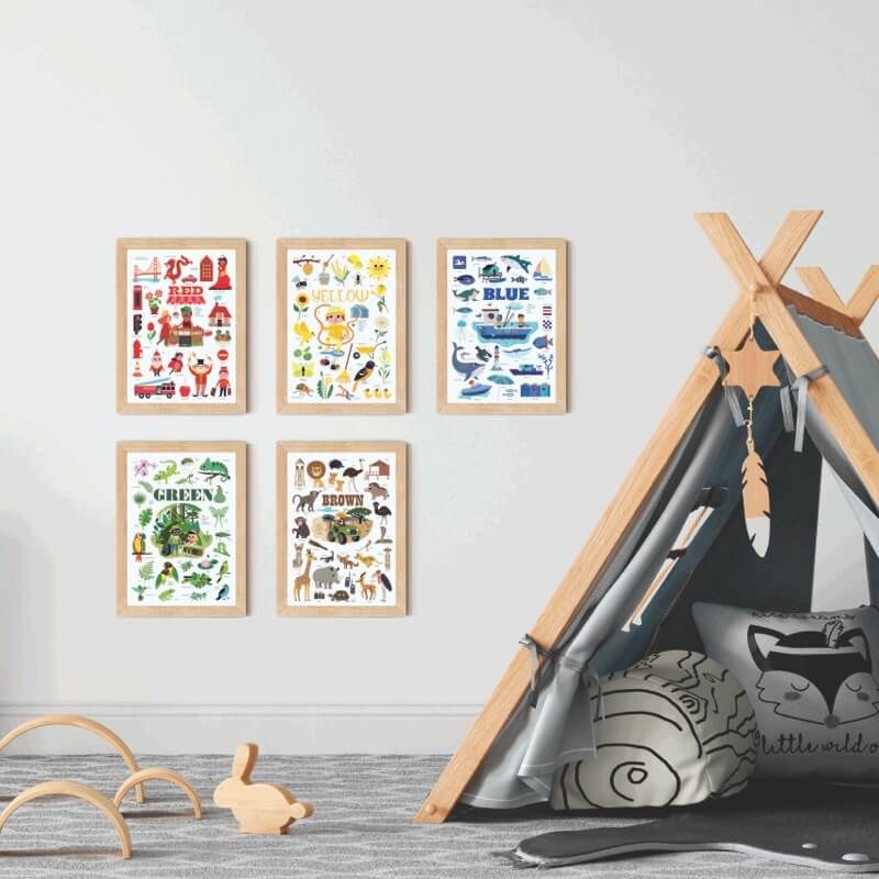Poppik - Stickers Mini Poster + 27 Stickers The Garden – Yellow (3-8 years)