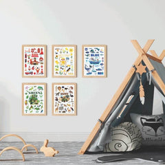 Poppik - Stickers Mini Poster + 27 Stickers The Garden – Yellow (3-8 years)