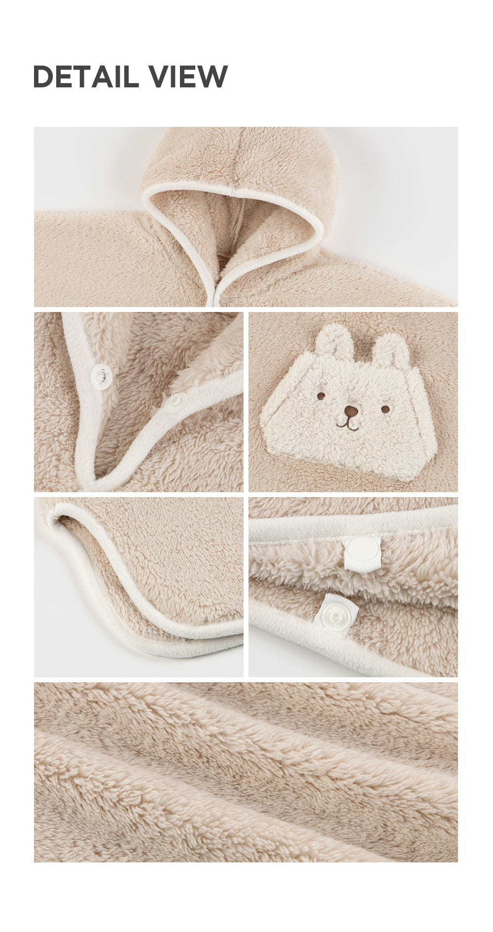 Dubebe fleece baby cape
