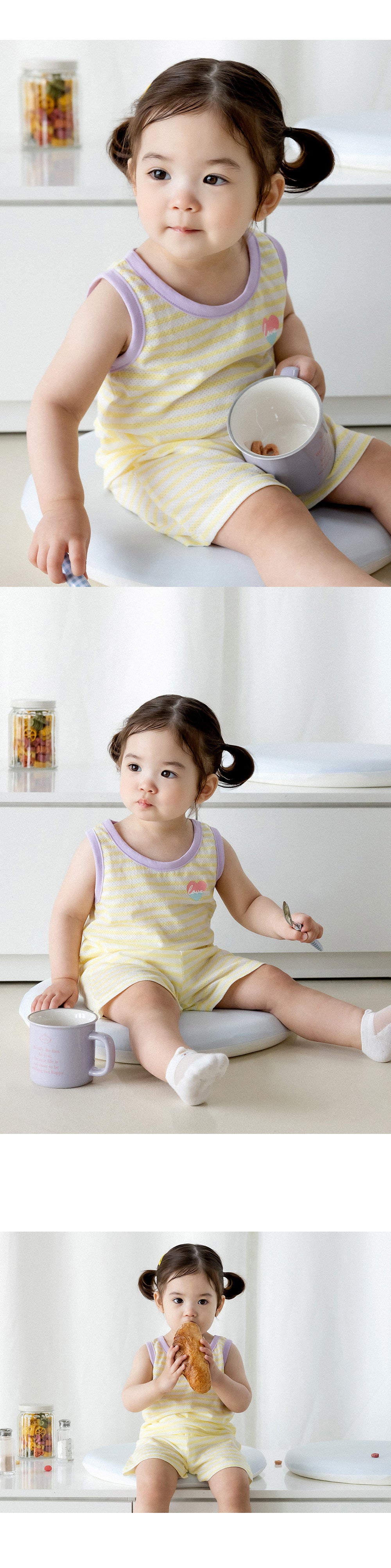 Emile Mesh Baby Sleeveless Loungewear