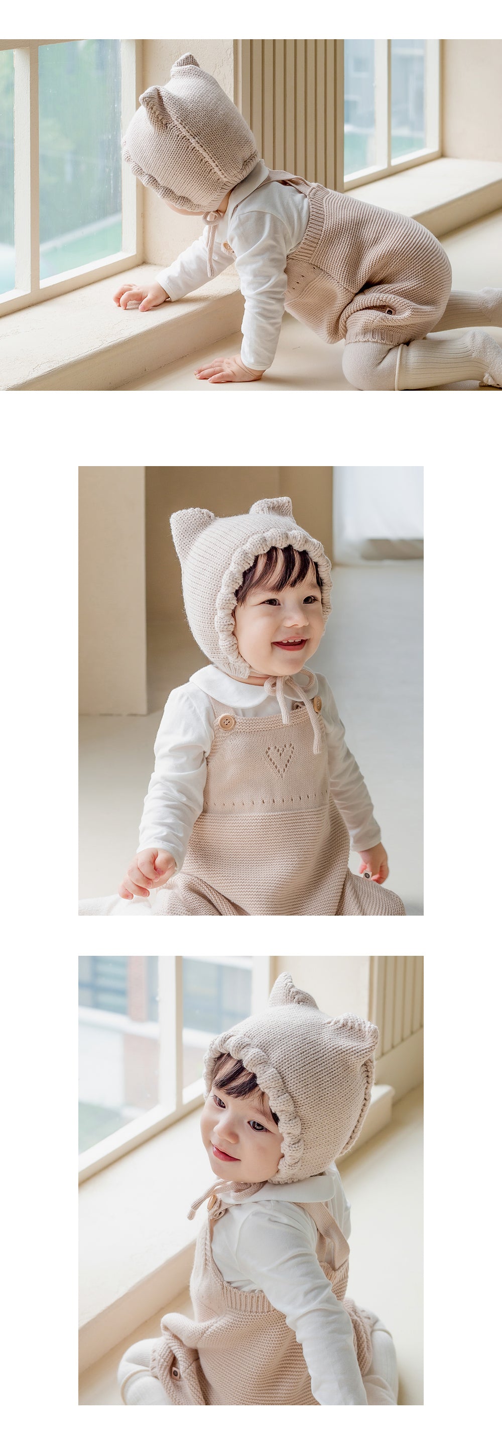 Fla knit baby bonnet