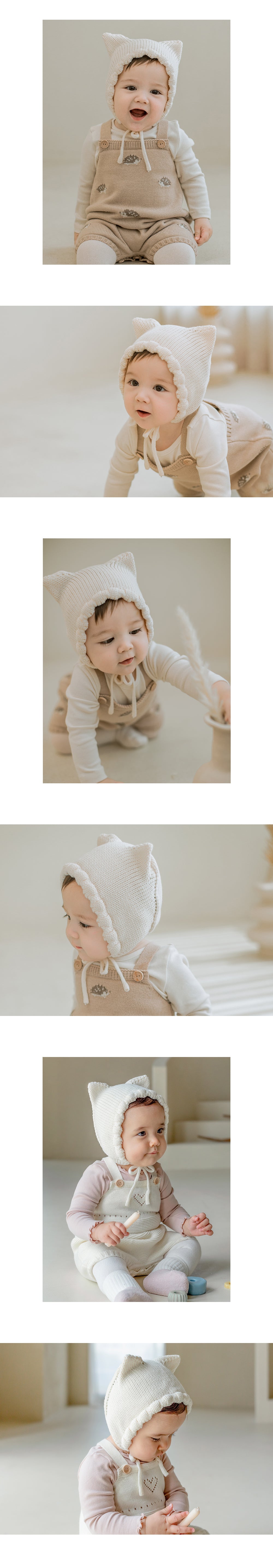 Fla knit baby bonnet