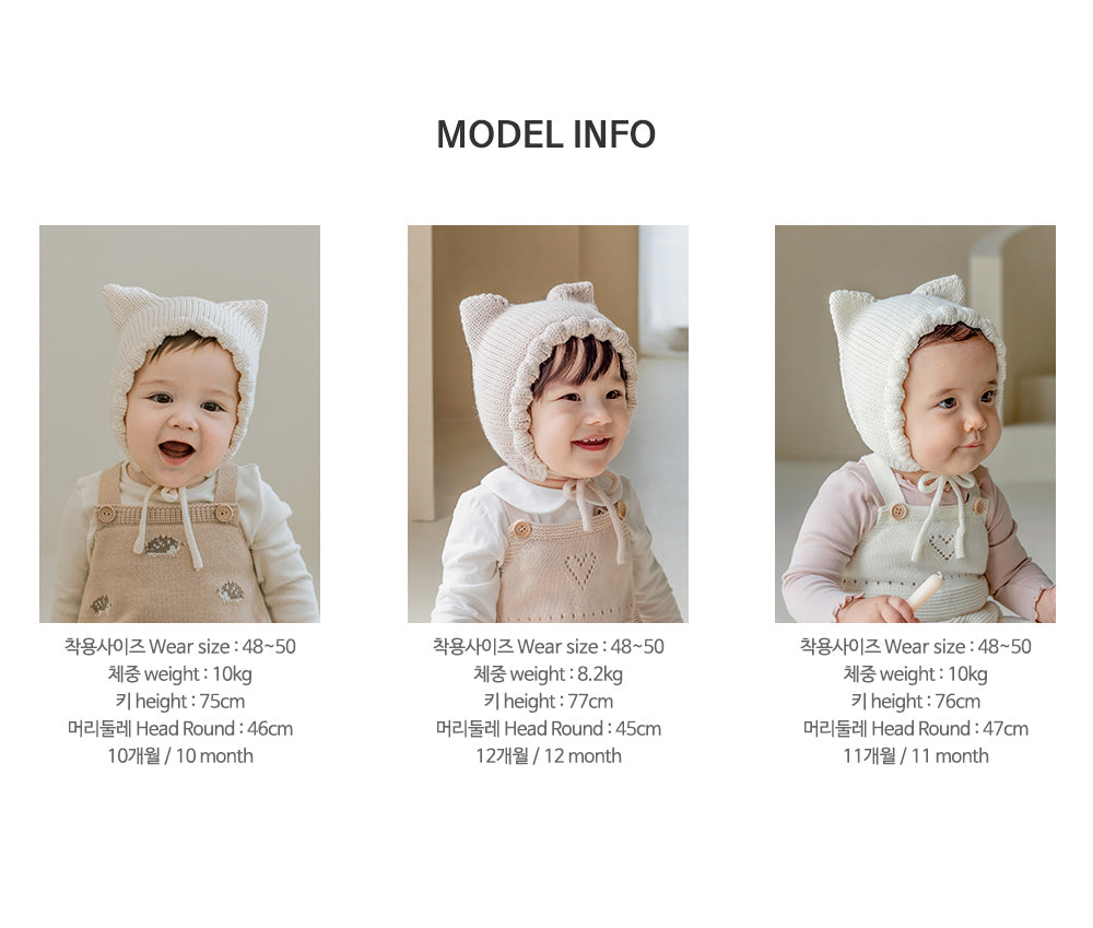 Fla knit baby bonnet