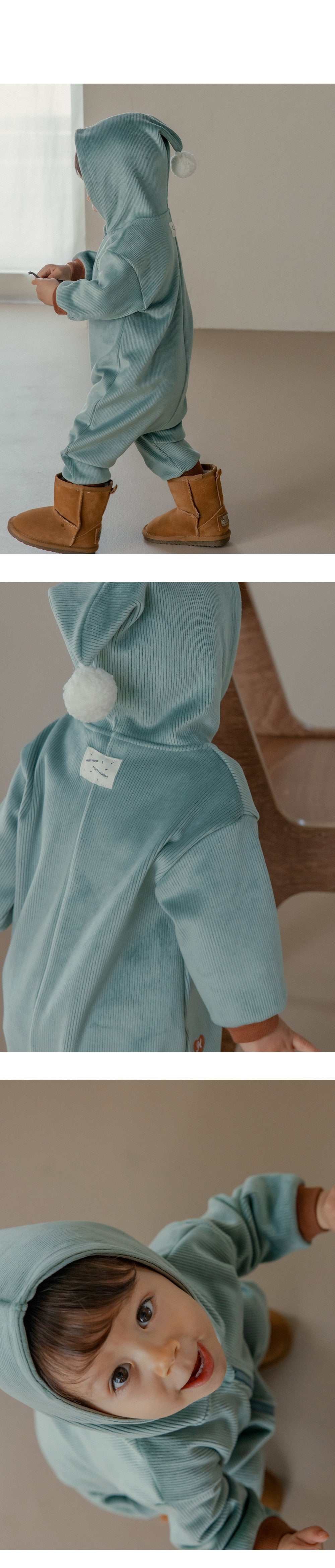 Honeydew double velour coveralls