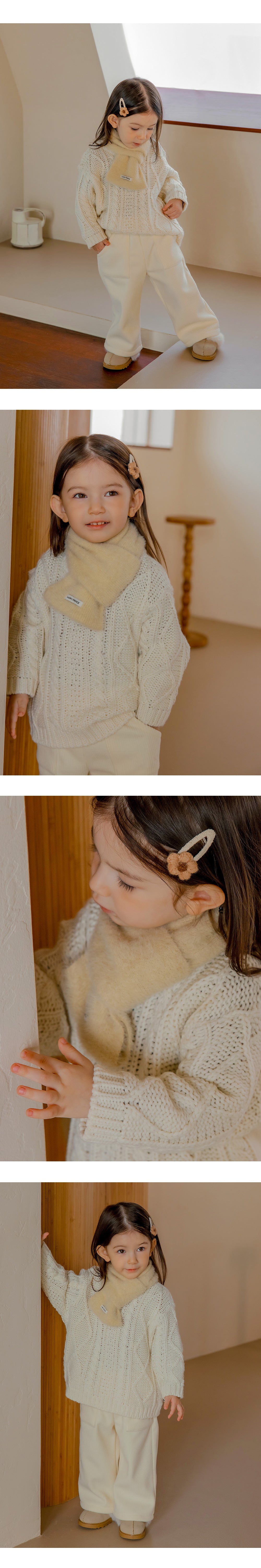 Mink Fluffy Knit Baby Muffler
