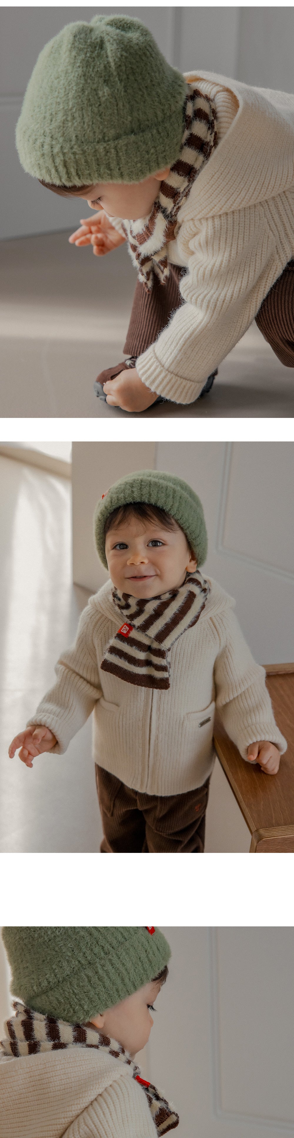 Mink Fluffy Nupy Knit Baby Beanie