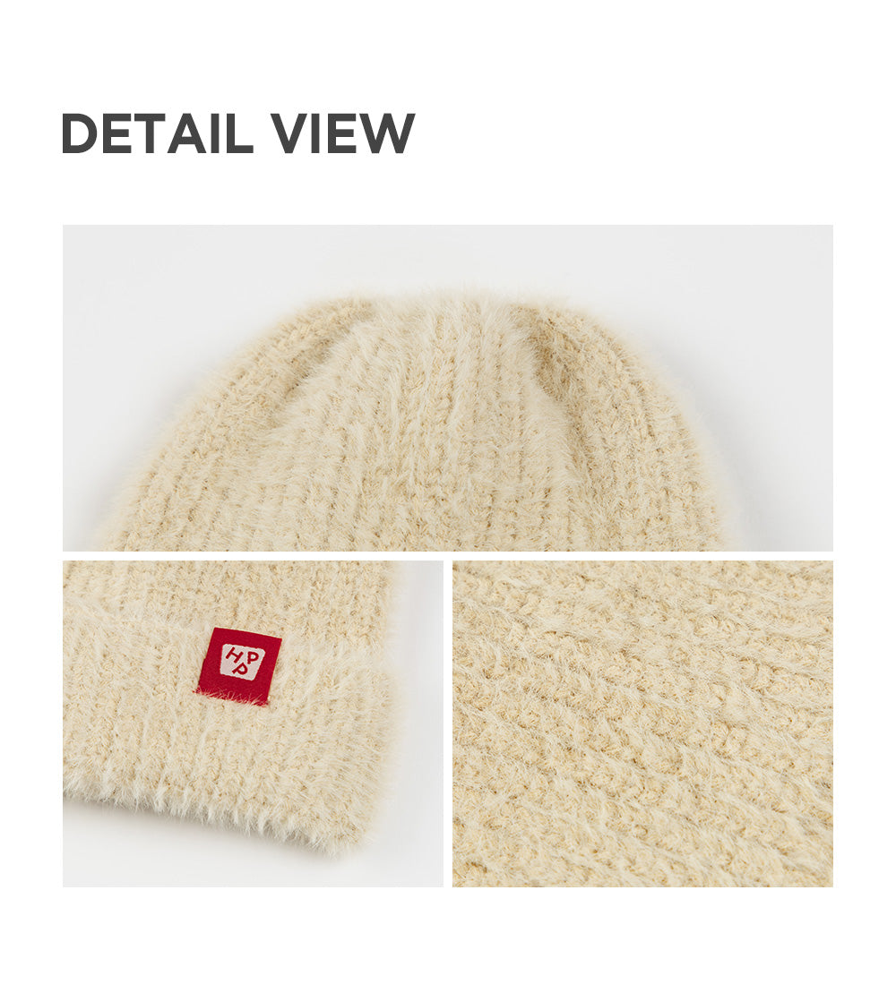 Mink Fluffy Nupy Knit Baby Beanie