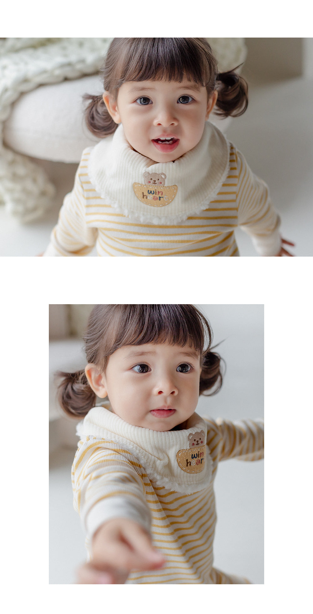 Mir snow baby banana bib