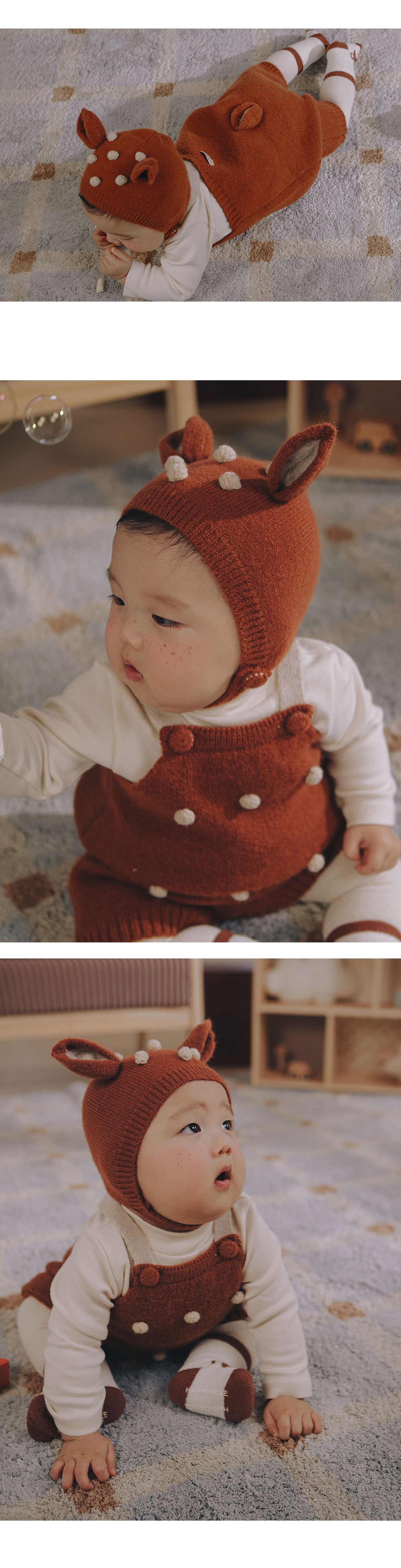 Moa Knit Baby Overall Set