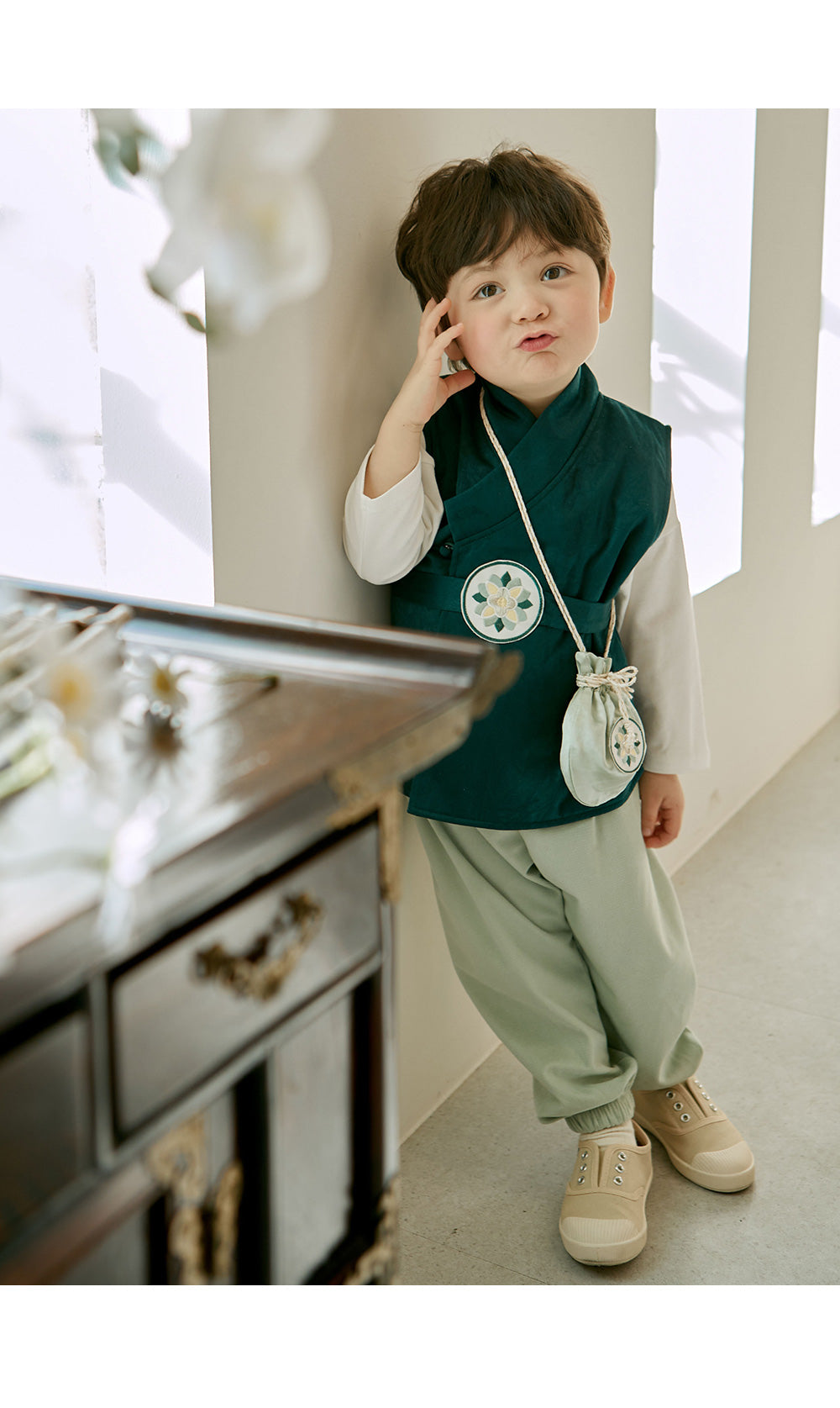 Onyunarae Hanbok Vest Top & Bottom Set (Boy)