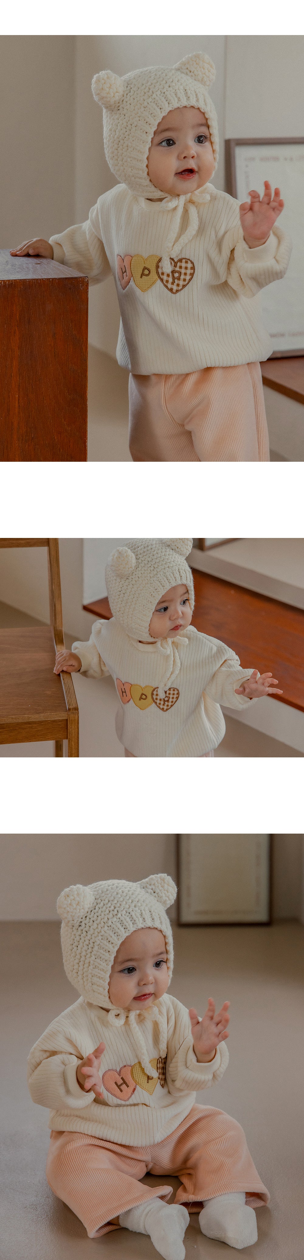 Vanilla double velour sweatshirt